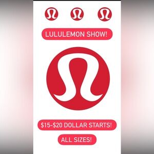 LULULEMON $15-$20 DOLLAR START LIVE LISTING